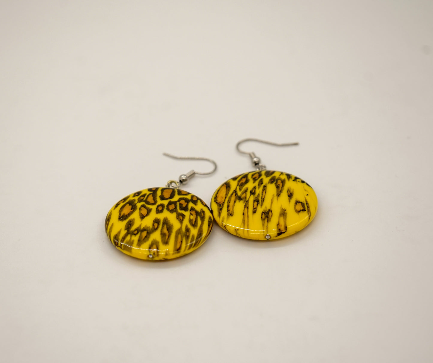 Leopard Print Dangle Earrings