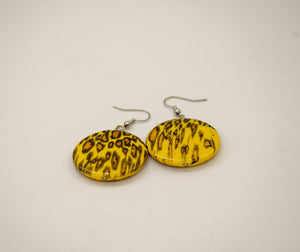 Leopard Print Dangle Earrings