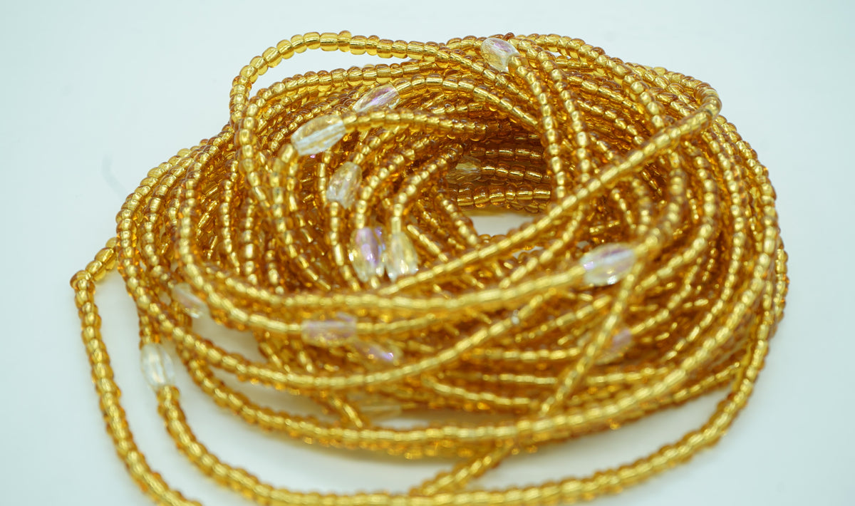 Gold and Clear Waist Beads